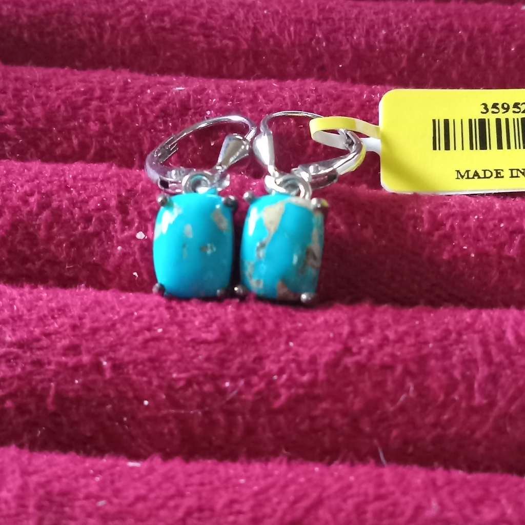 Genuine South Hill Turquoise Earrings Nwt